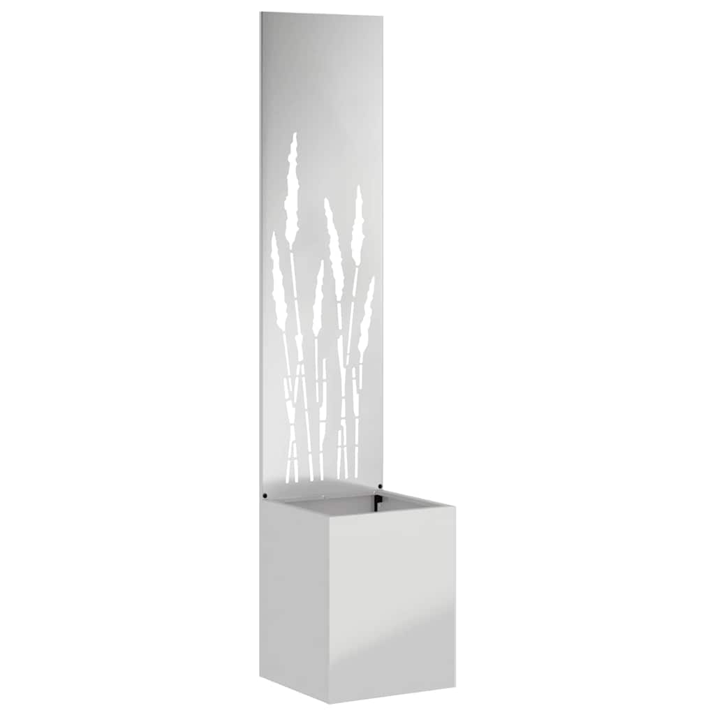 Garten Sichtschutz-Leinwand Silber 32 x 150 cm Verzinkter Stahl
