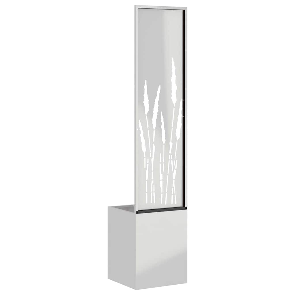Garten Sichtschutz-Leinwand Silber 32 x 150 cm Verzinkter Stahl