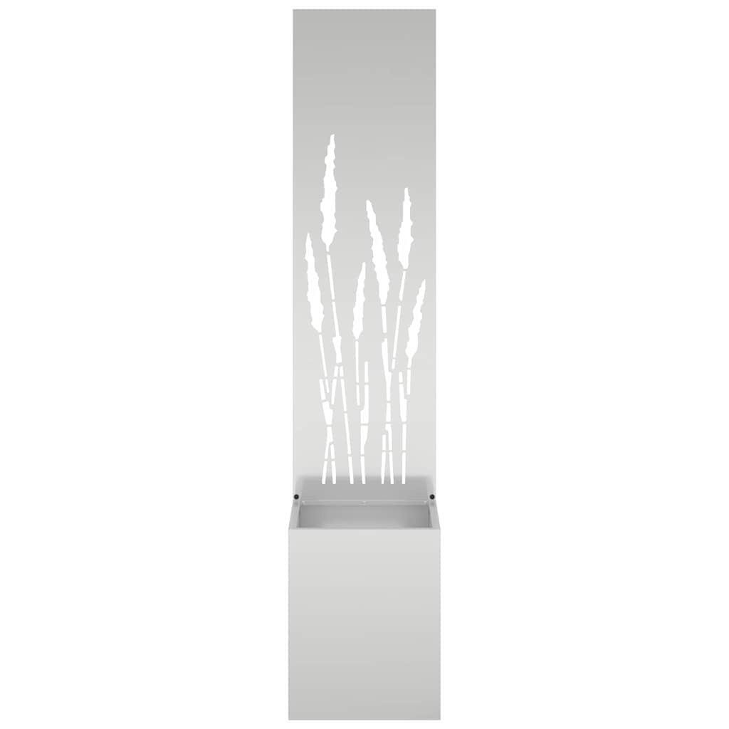 Garten Sichtschutz-Leinwand Silber 32 x 150 cm Verzinkter Stahl