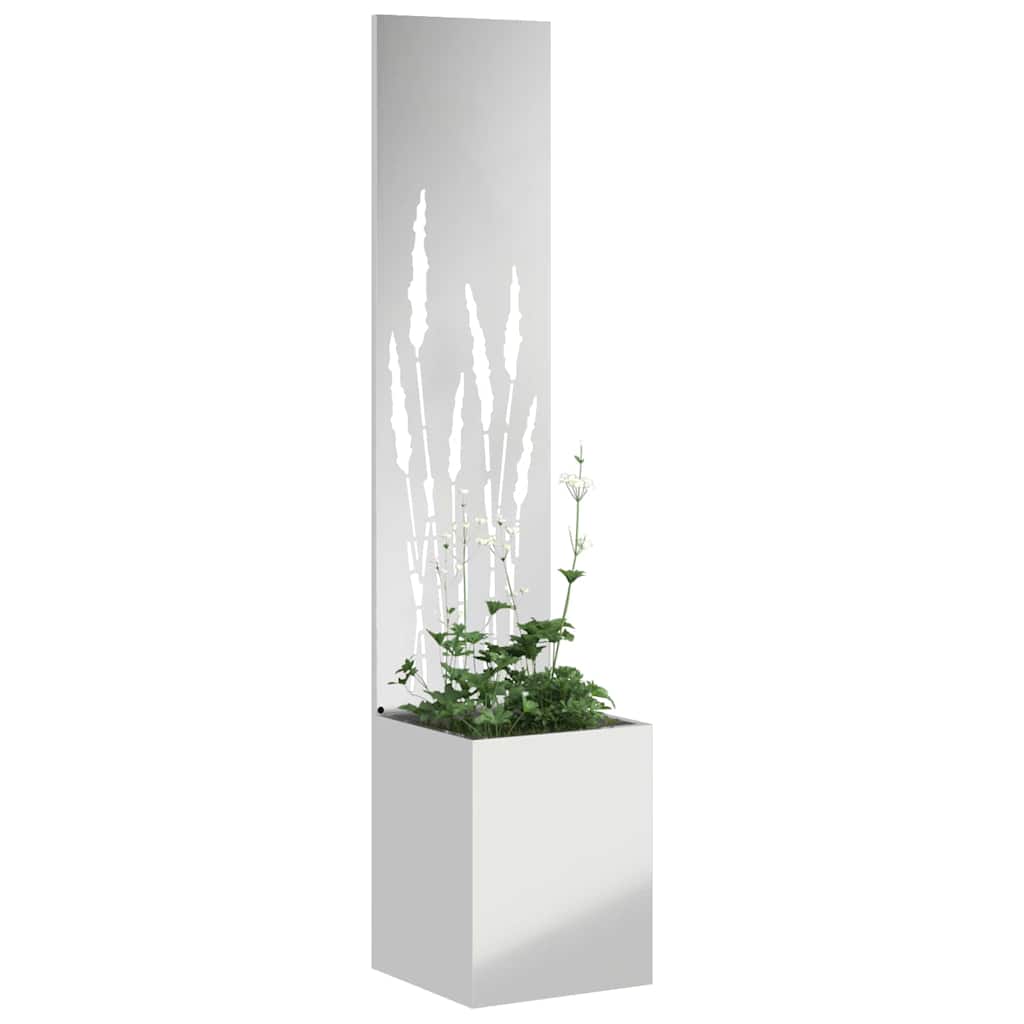 Garten Sichtschutz-Leinwand Silber 32 x 150 cm Verzinkter Stahl
