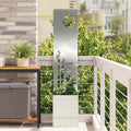 Garten Sichtschutz-Leinwand Silber 32 x 150 cm Verzinkter Stahl