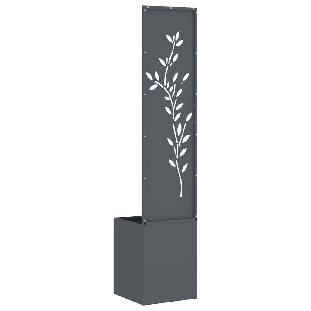 Garten Sichtschutz-Leinwand Floral Anthrazit 32 x 32 x 150 cm
