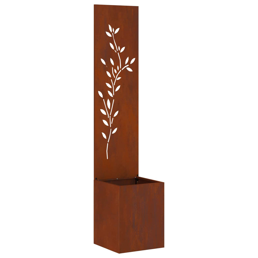 Garten Sichtschutz-Leinwand Floral Rostig 32 x 32 x 150 cm