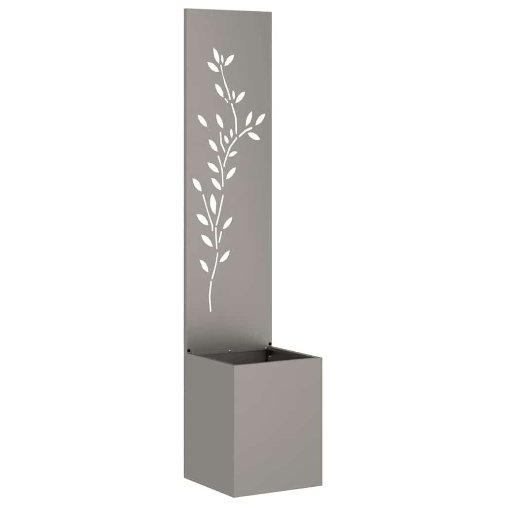 Garten Sichtschutz-Leinwand Floral Rostig 32 x 32 x 150 cm