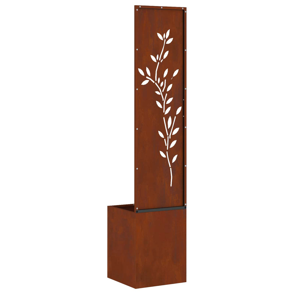 Garten Sichtschutz-Leinwand Floral Rostig 32 x 32 x 150 cm