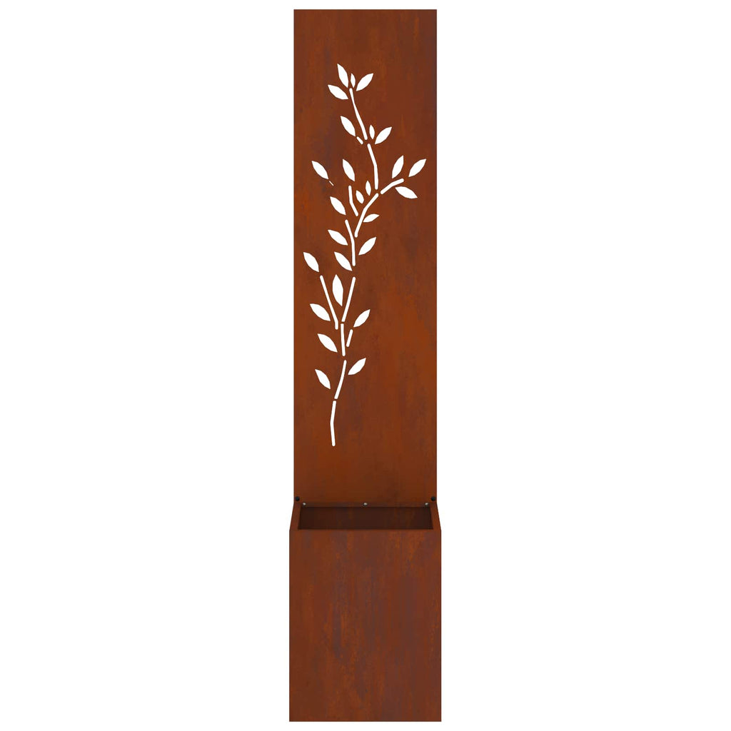Garten Sichtschutz-Leinwand Floral Rostig 32 x 32 x 150 cm