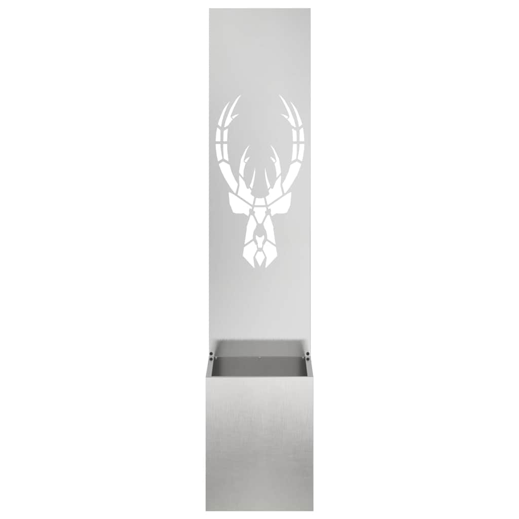 Garten Sichtschutz-Leinwand Silber 32 x 32 x 150 cm Edelstahl