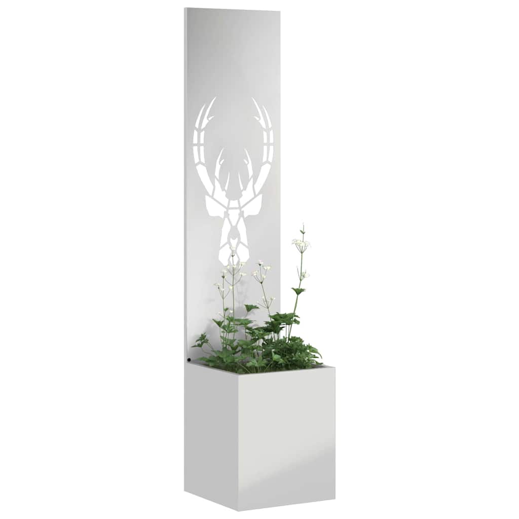 Garten Sichtschutz-Leinwand Tiermuster Silber 32 x 32 x 150 cm
