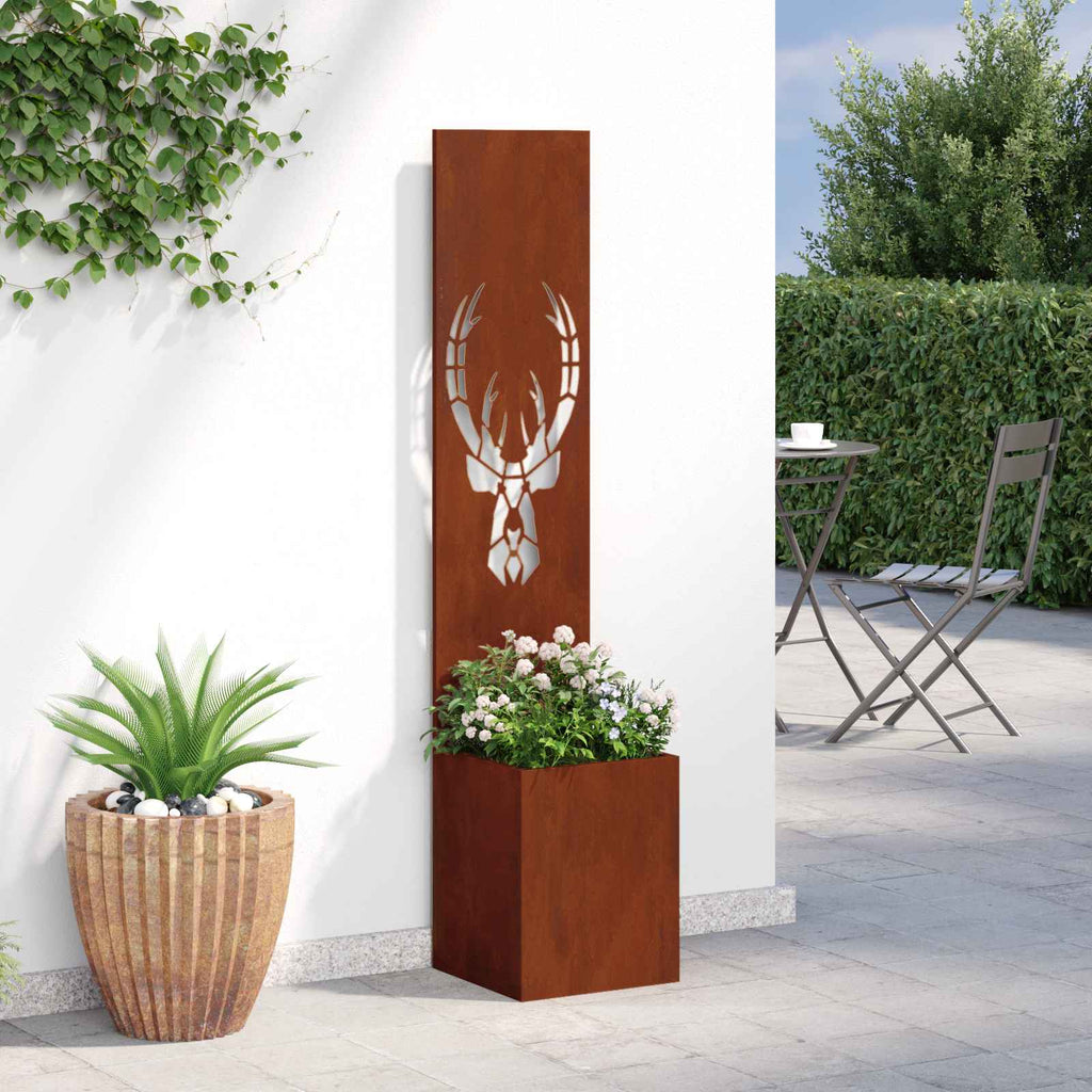 Garten Sichtschutz-Leinwand Rostig 32 x 150 cm Wetterfeststahl