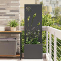 Garten Sichtschutz-Leinwand Schwarz 50 x 150 cm
