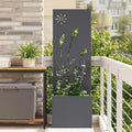 Garten Sichtschutz-Leinwand Anthrazit 50 x 140 cm