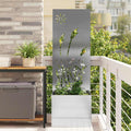 Garten Sichtschutz-Leinwand Silber 50 x 150 cm Edelstahl