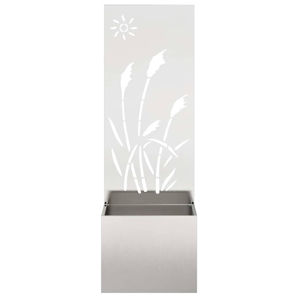 Garten Sichtschutz-Leinwand Silber 50 x 150 cm Edelstahl