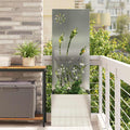 Garten Sichtschutz-Leinwand Silber 50 x 140 cm Verzinkter Stahl