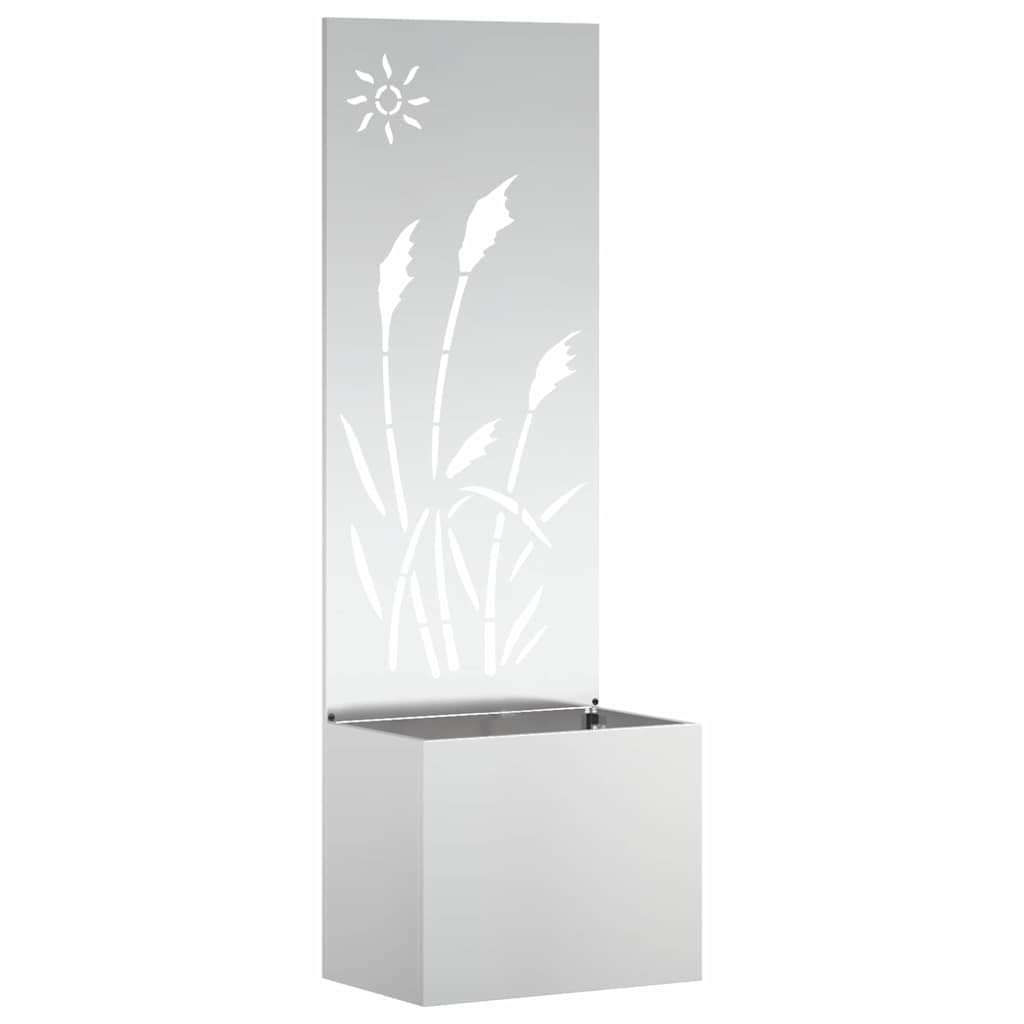 Garten Sichtschutz-Leinwand Silber 50 x 140 cm Verzinkter Stahl