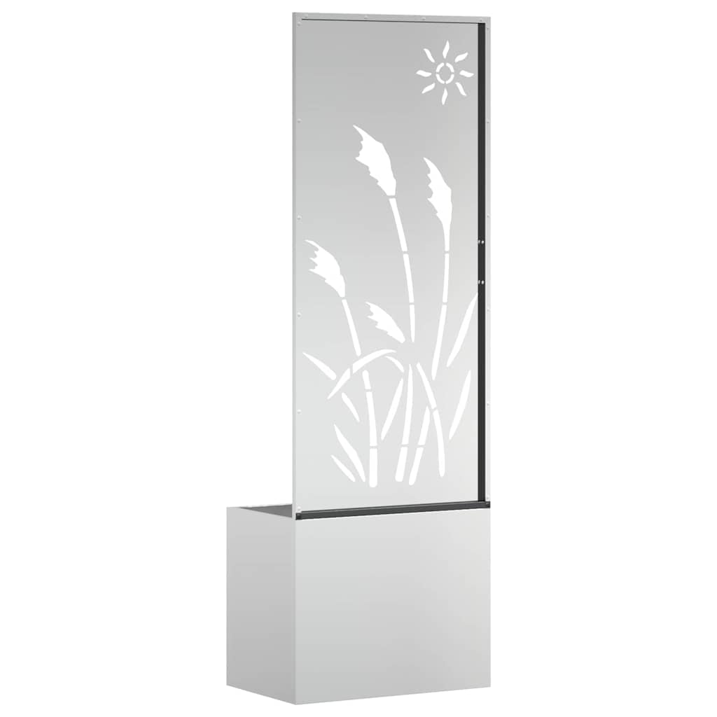 Garten Sichtschutz-Leinwand Silber 50 x 140 cm Verzinkter Stahl