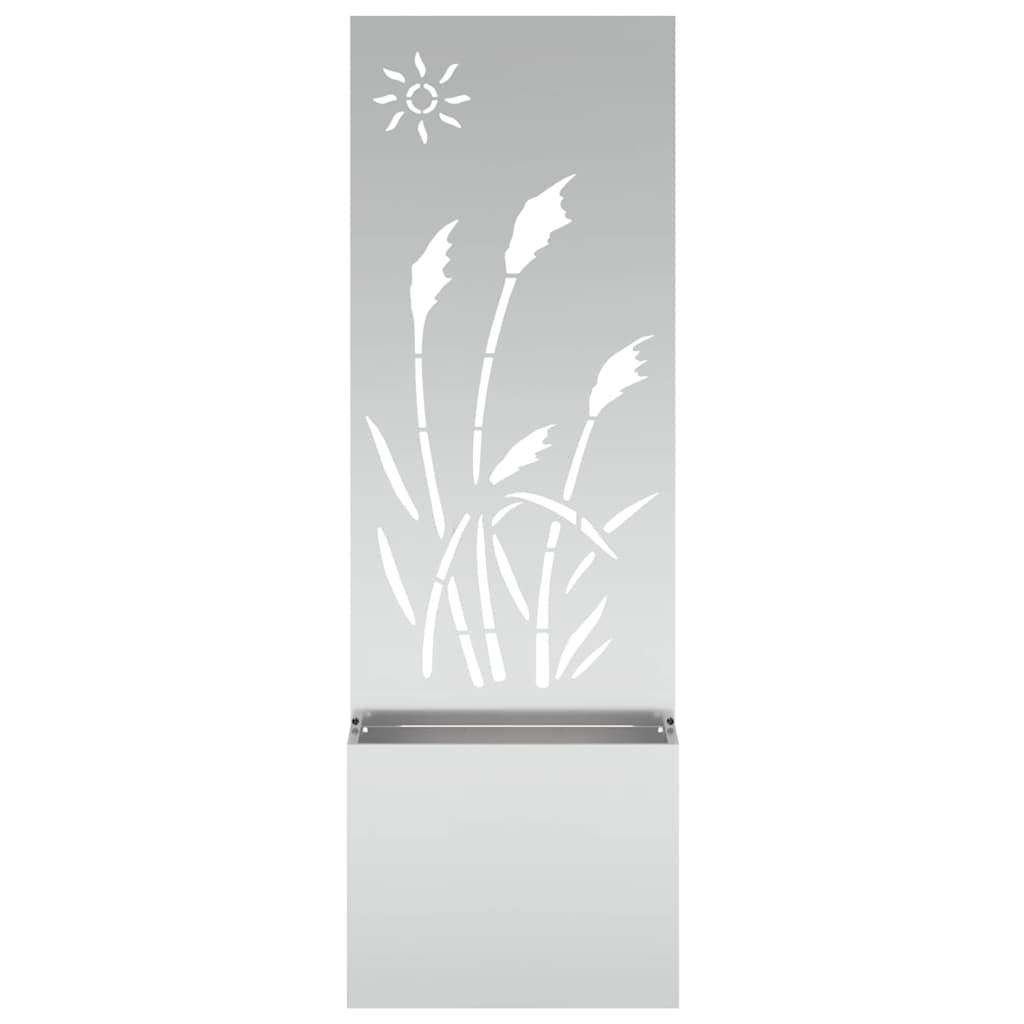 Garten Sichtschutz-Leinwand Silber 50 x 140 cm Verzinkter Stahl