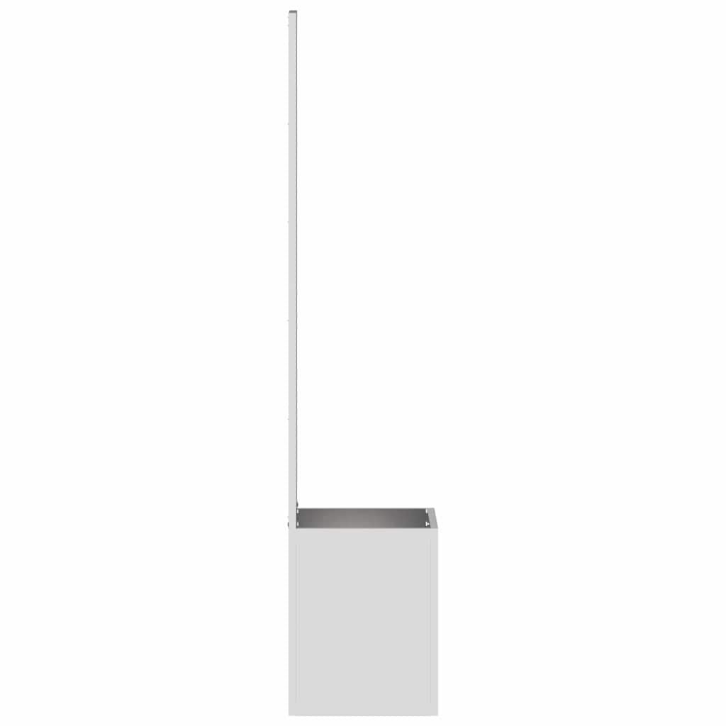 Garten Sichtschutz-Leinwand Silber 50 x 140 cm Verzinkter Stahl