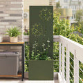 Garten Sichtschutz-Leinwand Floral Olivgrün 50 x 140 cm