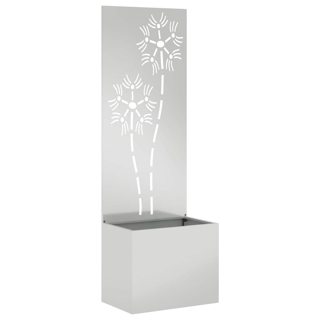 Garten Sichtschutz-Leinwand Silber 50 x 150 cm Verzinkter Stahl
