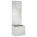 Garten Sichtschutz-Leinwand Silber 50 x 150 cm Verzinkter Stahl