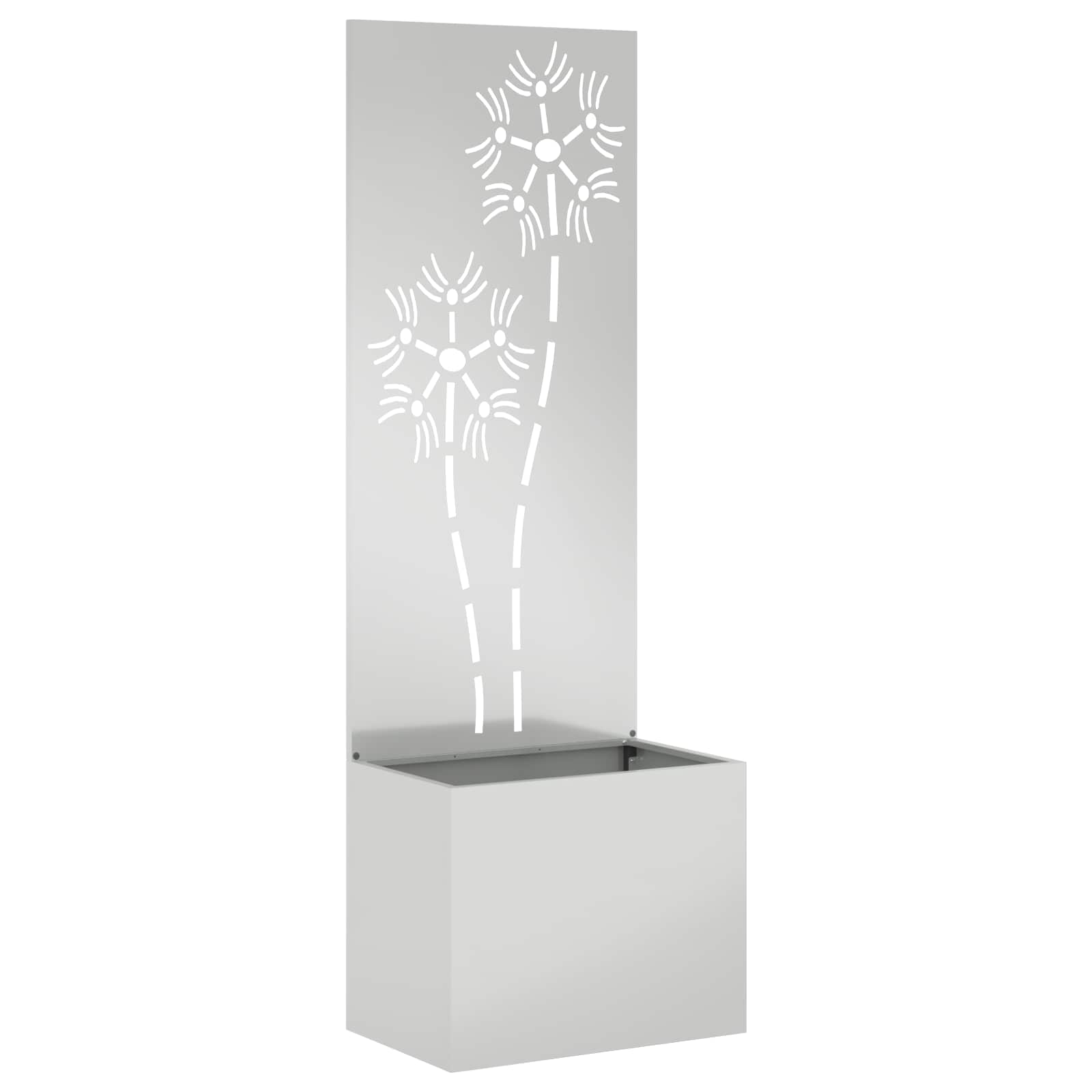 Garten Sichtschutz-Leinwand Silber 50 x 150 cm Verzinkter Stahl