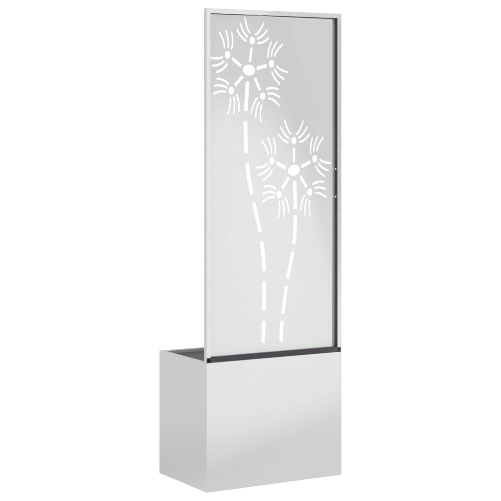 Garten Sichtschutz-Leinwand Silber 50 x 150 cm Verzinkter Stahl