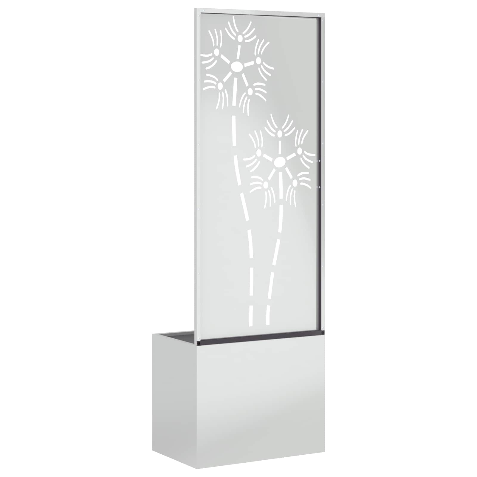 Garten Sichtschutz-Leinwand Silber 50 x 150 cm Verzinkter Stahl