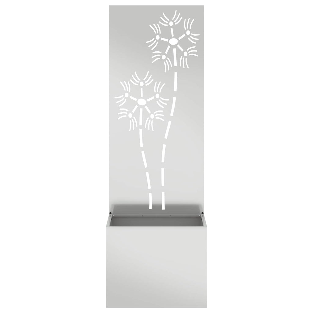Garten Sichtschutz-Leinwand Silber 50 x 150 cm Verzinkter Stahl
