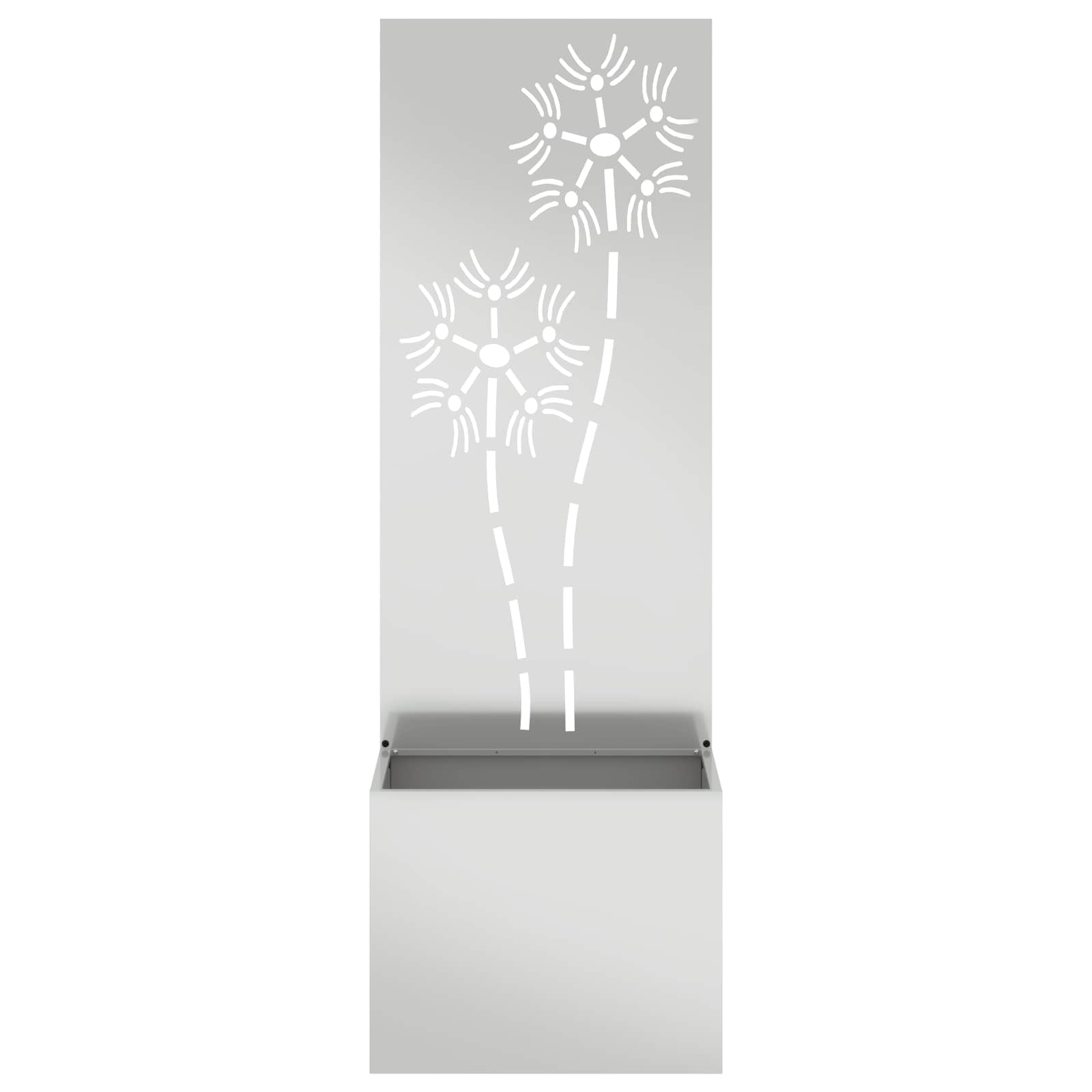Garten Sichtschutz-Leinwand Silber 50 x 150 cm Verzinkter Stahl