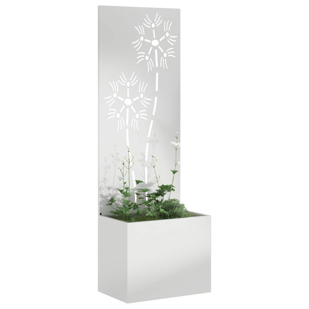 Garten Sichtschutz-Leinwand Silber 50 x 150 cm Verzinkter Stahl