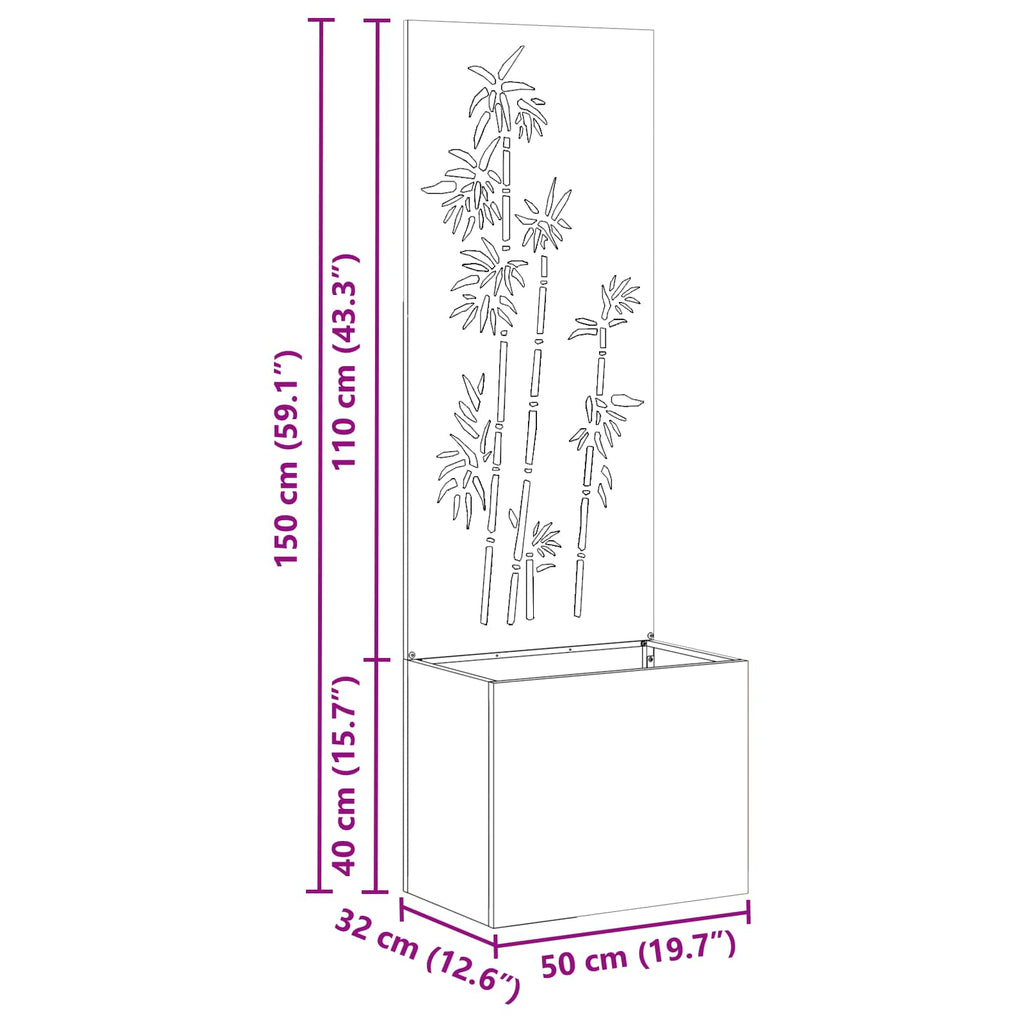 Garten Sichtschutz-Leinwand Silber 50 x 150 cm Verzinkter Stahl