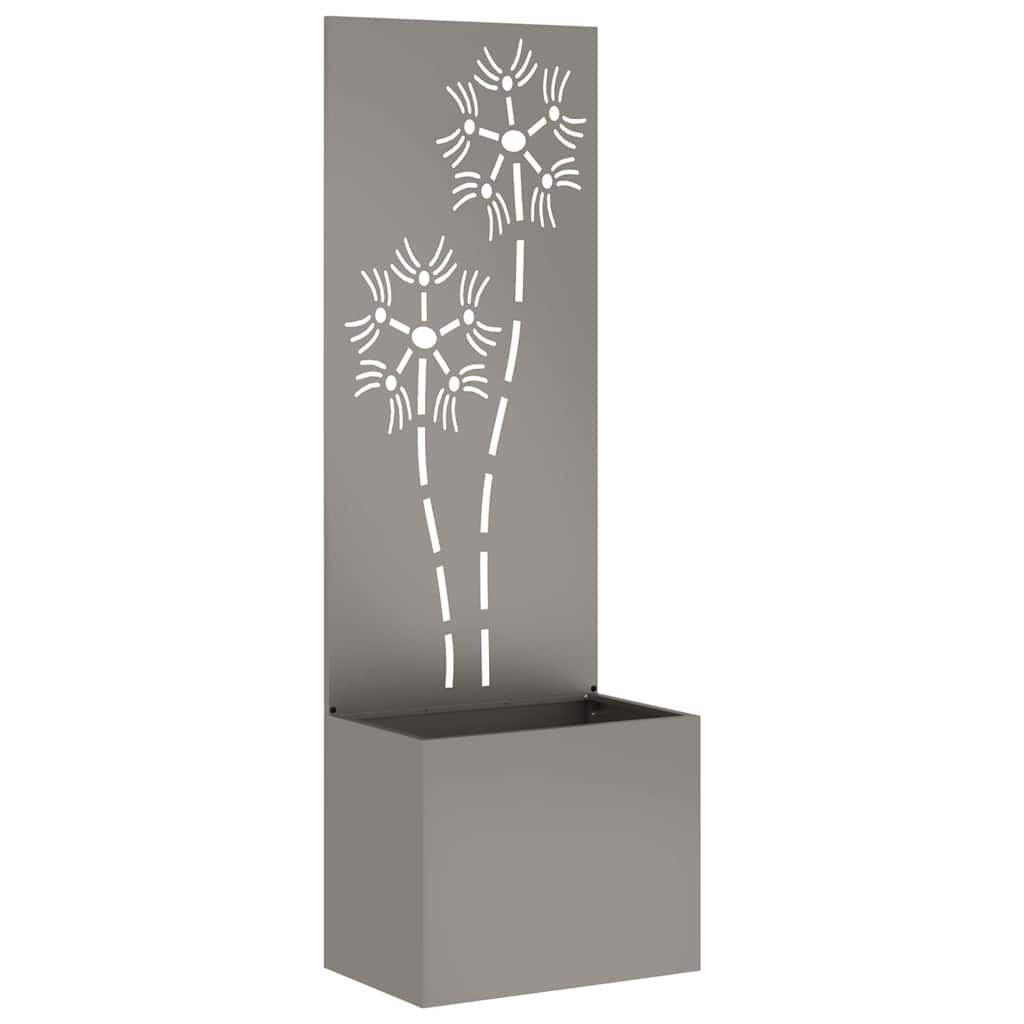 Garten Sichtschutz-Leinwand Floral Rostig 50 x 32 x 150 cm