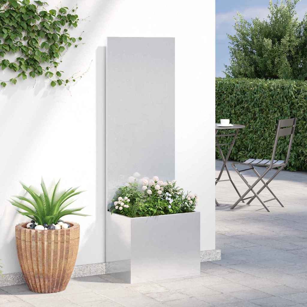 Garten Sichtschutz-Leinwand Silber 50 x 32 x 150 cm Edelstahl