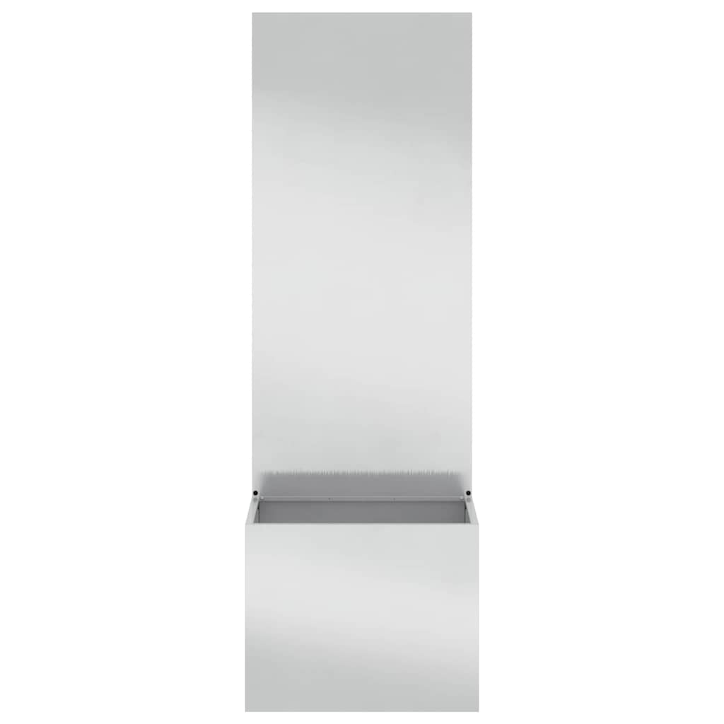 Garten Sichtschutz-Leinwand Silber 50 x 32 x 150 cm Edelstahl
