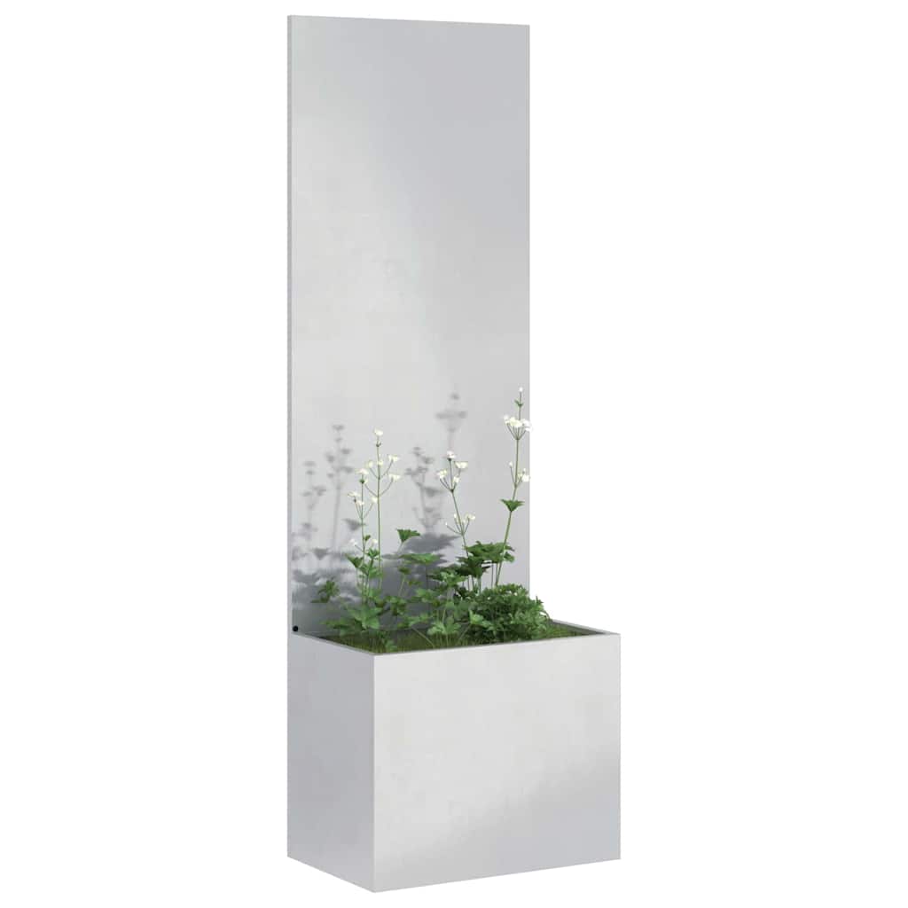 Garten Sichtschutz-Leinwand Silber 50 x 32 x 150 cm Edelstahl