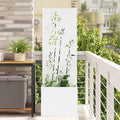 Garten Sichtschutz-Leinwand Floral Weiß 50 x 150 cm