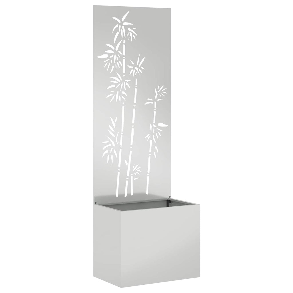 Garten Sichtschutz-Leinwand Silber 50 x 150 cm Verzinkter Stahl