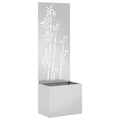Garten Sichtschutz-Leinwand Silber 50 x 150 cm Verzinkter Stahl
