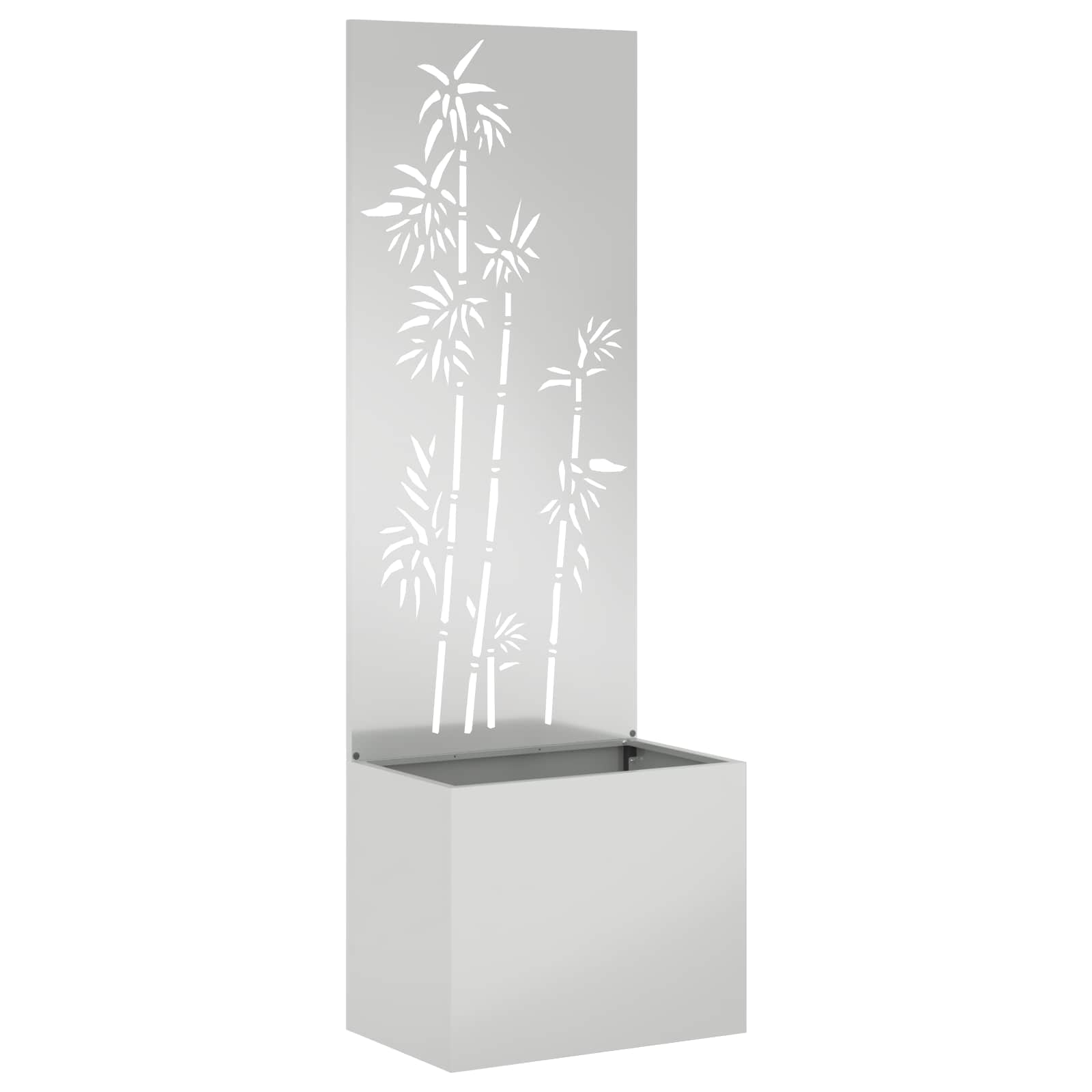 Garten Sichtschutz-Leinwand Silber 50 x 150 cm Verzinkter Stahl