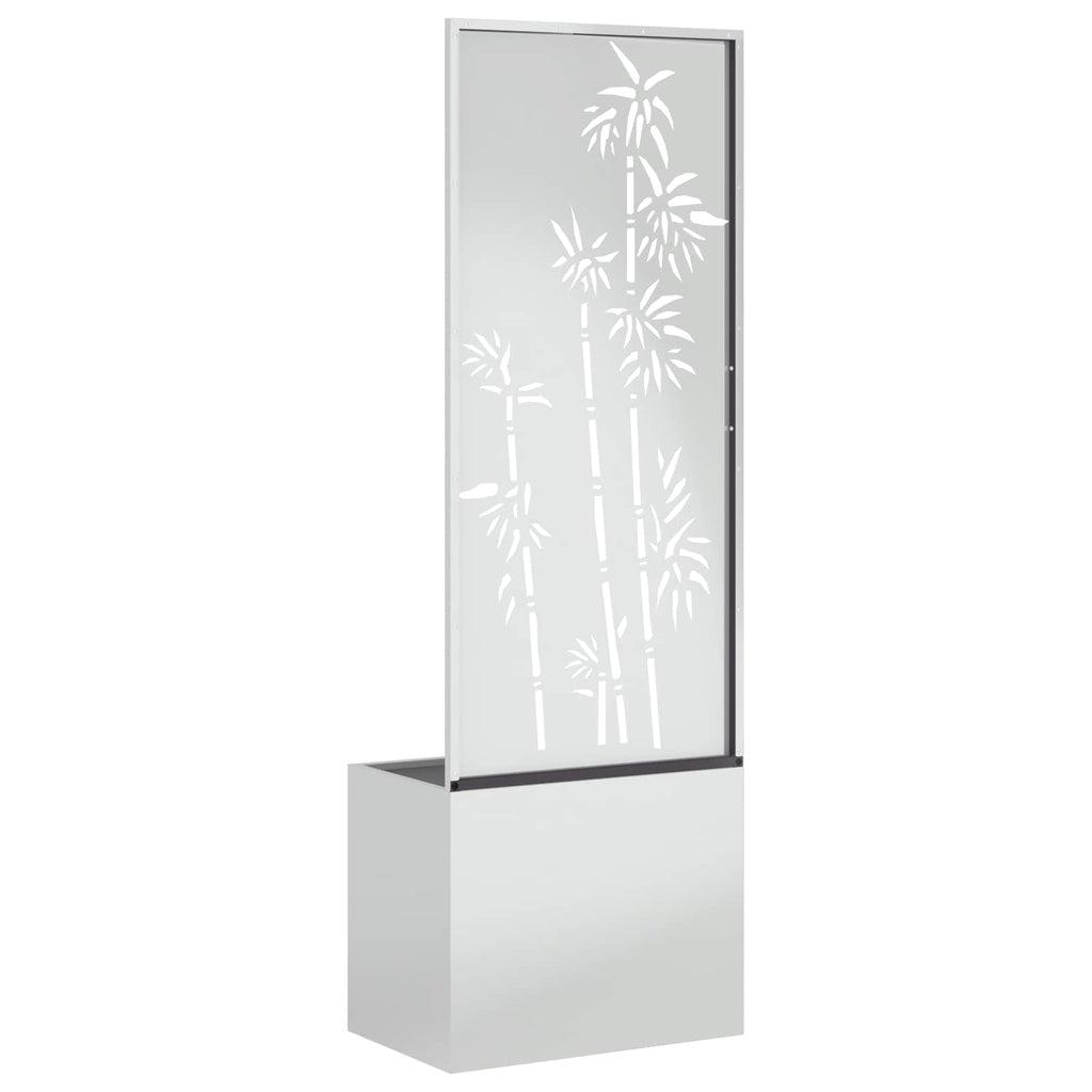 Garten Sichtschutz-Leinwand Silber 50 x 150 cm Verzinkter Stahl