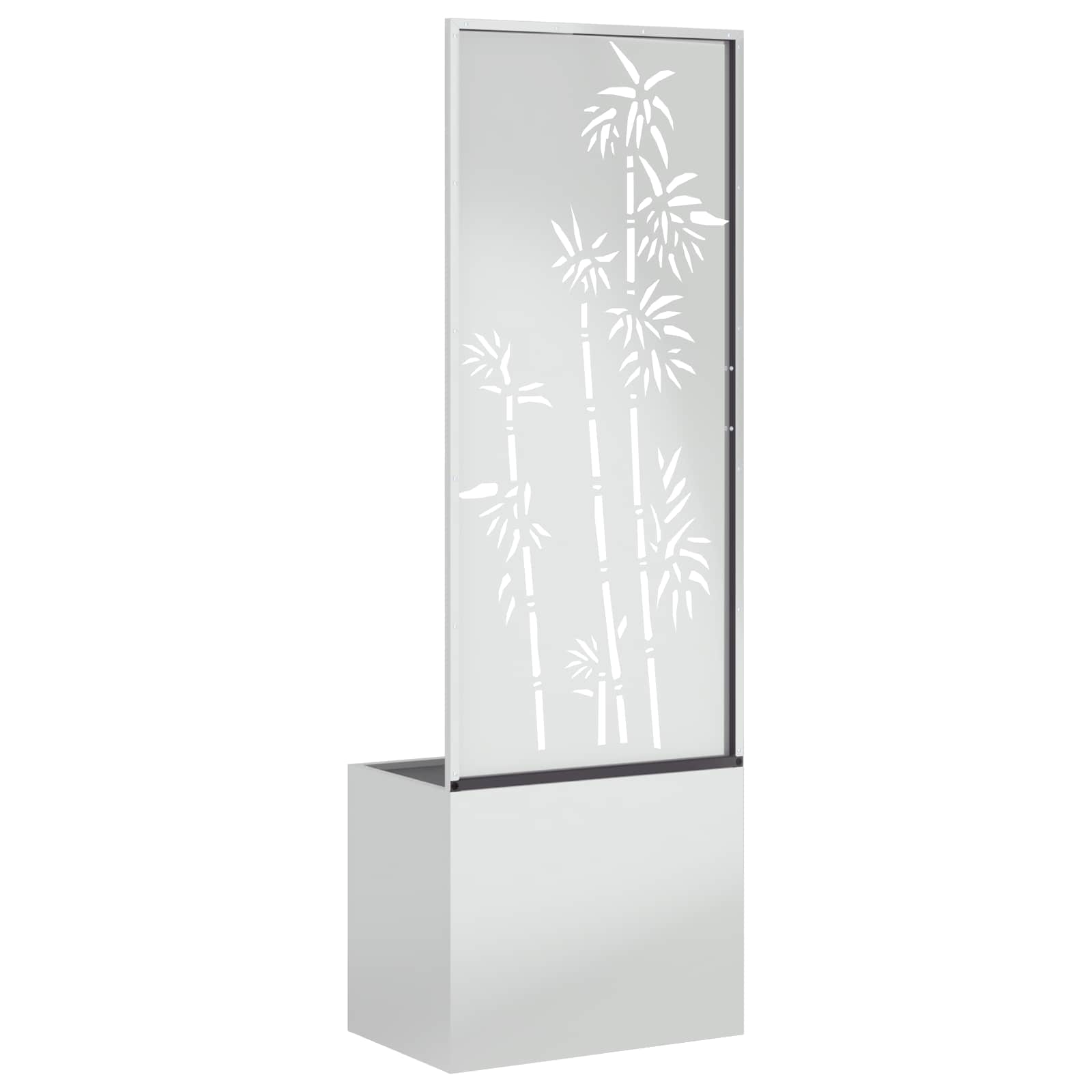 Garten Sichtschutz-Leinwand Silber 50 x 150 cm Verzinkter Stahl