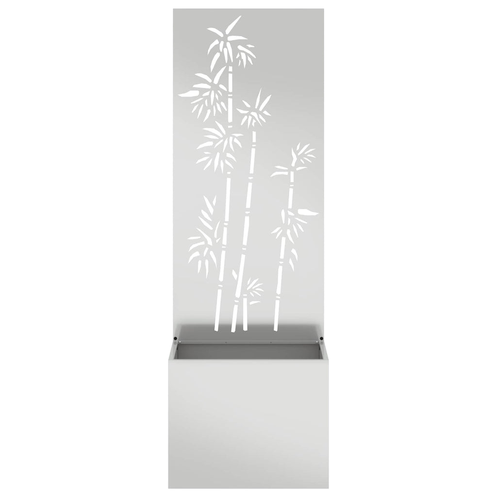Garten Sichtschutz-Leinwand Silber 50 x 150 cm Verzinkter Stahl