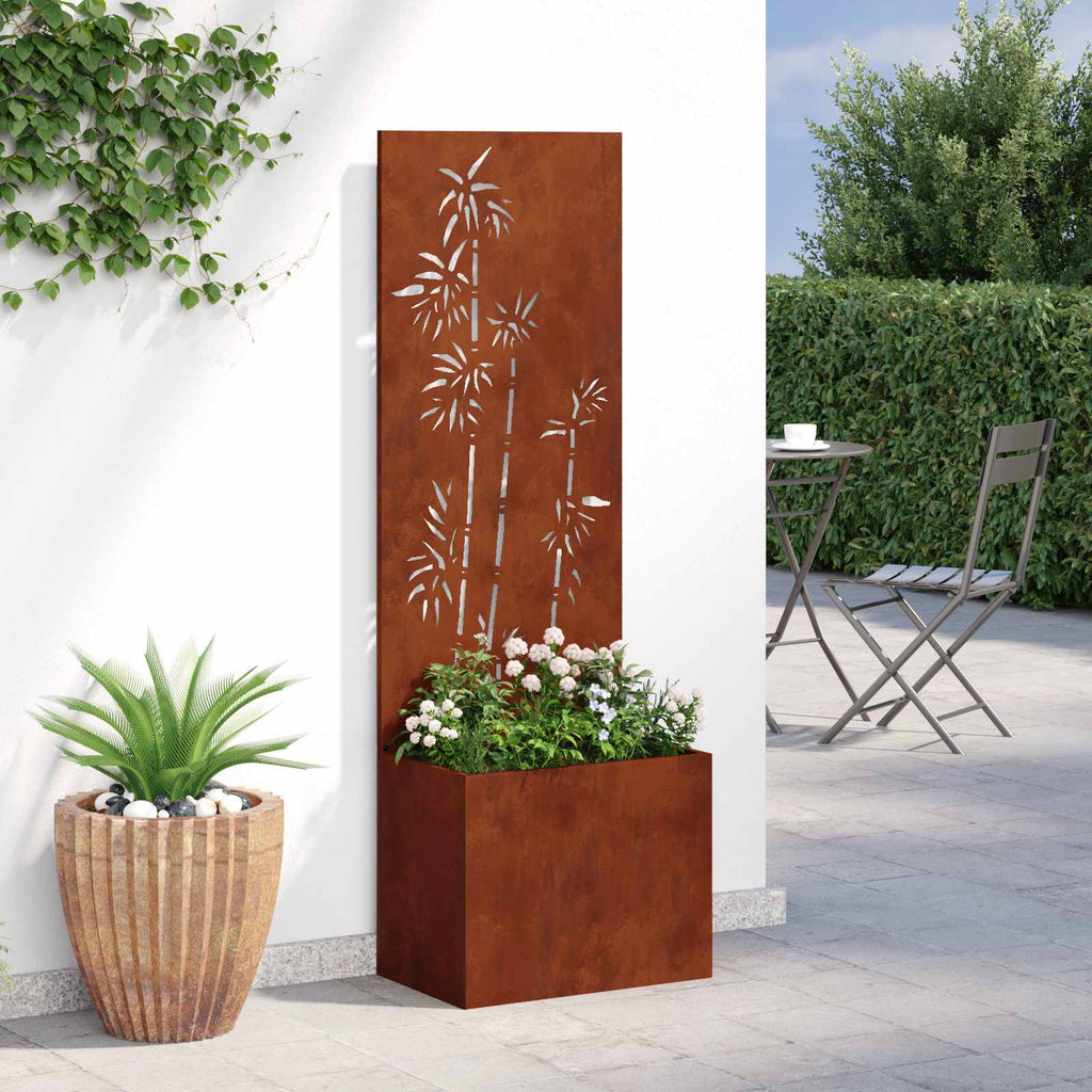 Garten Sichtschutz-Leinwand Rostig 50 x 150 cm Wetterfeststahl