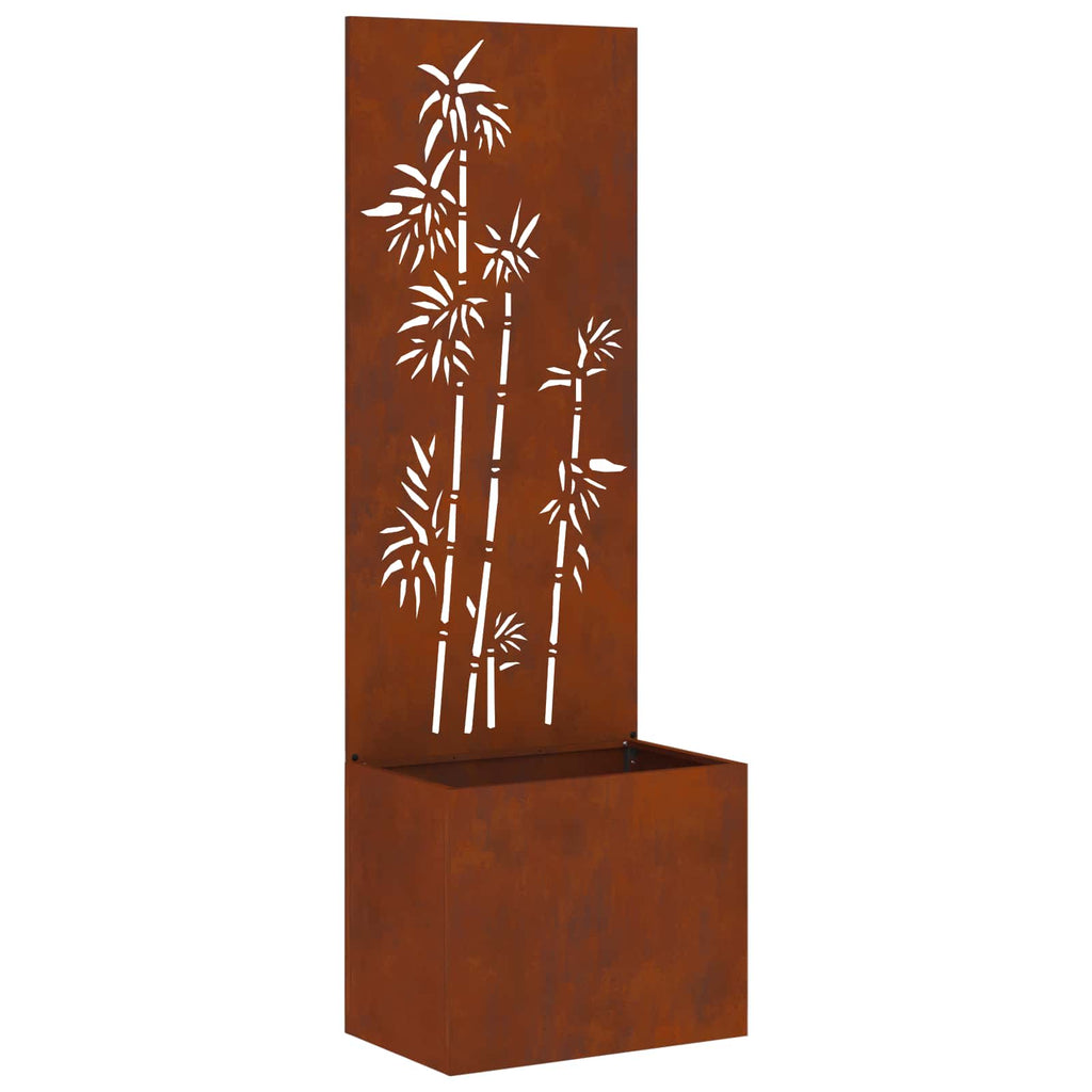 Garten Sichtschutz-Leinwand Rostig 50 x 150 cm Wetterfeststahl