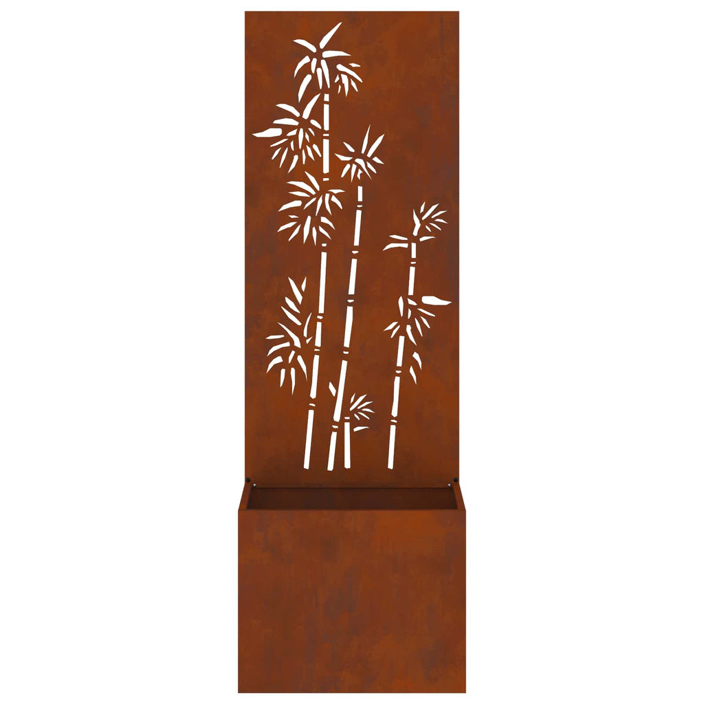 Garten Sichtschutz-Leinwand Rostig 50 x 150 cm Wetterfeststahl