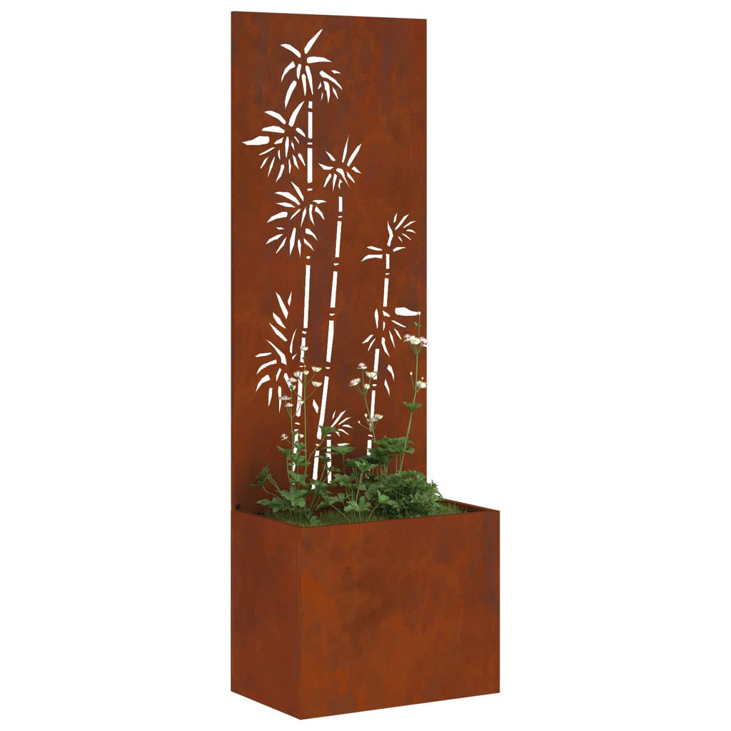 Garten Sichtschutz-Leinwand Rostig 50 x 150 cm Wetterfeststahl