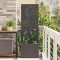 Garten Sichtschutz-Leinwand Schwarz 50 x 150 cm