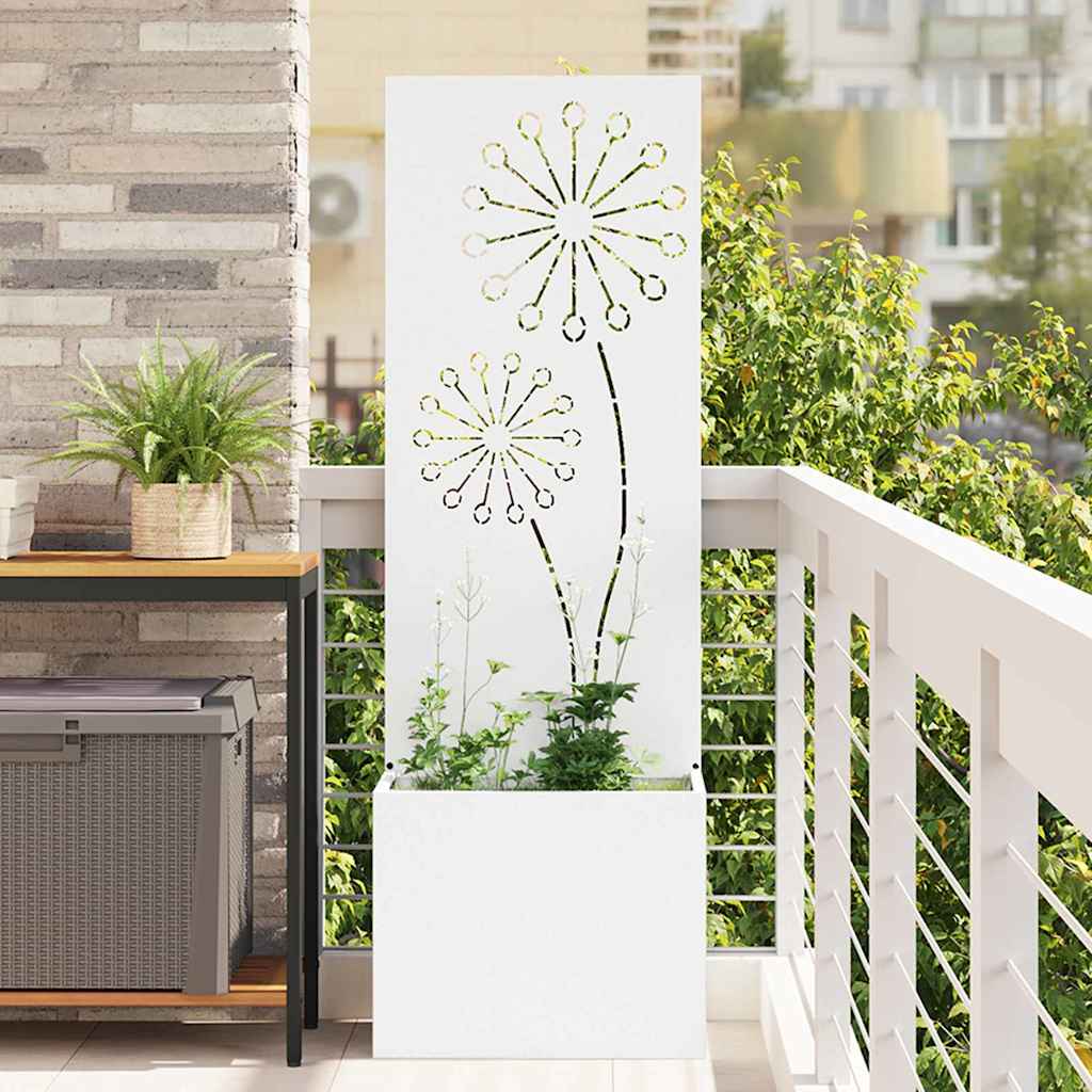 Garten Sichtschutz-Leinwand Weiß 50 x 150 cm
