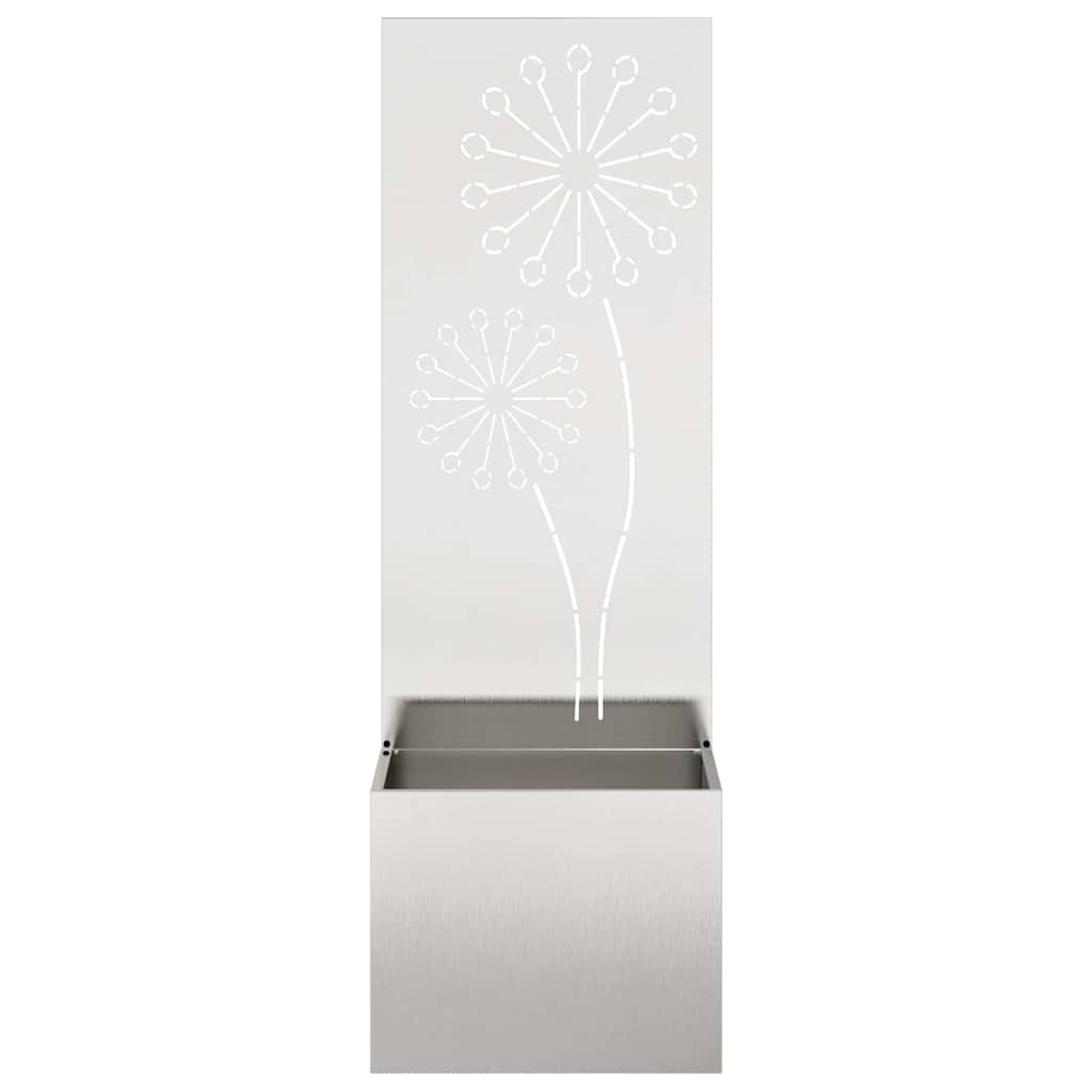 Garten Sichtschutz-Leinwand Silber 50 x 150 cm Edelstahl